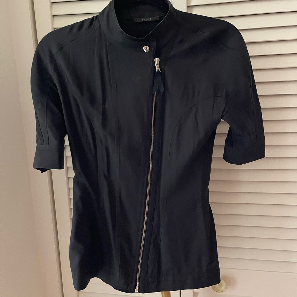 PHI Black Bomber Jacket Size XS